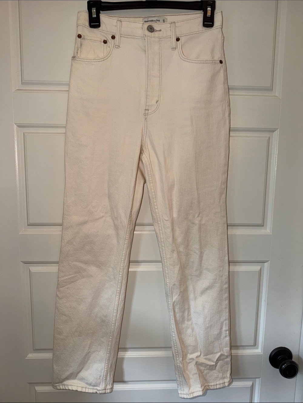 Abercrombie & Fitch Men's Straight White Jeans